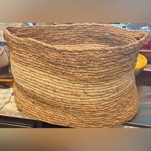 Bombay Natural and Light Tan Handwoven Seagrass Basket